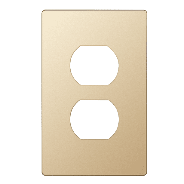 ENERLITES Elite Series Duplex Outlet Cover, Screwless Wall Plate, 1