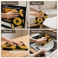 thumbnail image 6 of 2 Pcs Funny Kitchen Towels,Black Sunflower Pattern Microfiber Dish Towels,Kitchen Tea Towels,Kitchen Towel Set (18" X 26"), 6 of 7