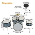 thumbnail image 6 of Ataucjin 5 Piece Kids Drum Set with Tom,Cymbal, Youth Junior Drum Kit with Hi-Hat, Pedal, Drumsticks and Seat for Beginner, Teens, 6 of 7