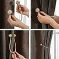 thumbnail image 6 of Magnetic Pearl Ball Curtain Buckles Curtain Tiebacks Backs Holdbacks Buckle Clips Curtain Rods 2PCS/lot,Off White, 6 of 10