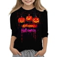 thumbnail image 2 of NAISIBABY Boys Halloween Shirts, Fashion Pumpkin 3/4 Sleeve Crewneck Causal Pullover Tees Multicolor 4T, 2 of 4