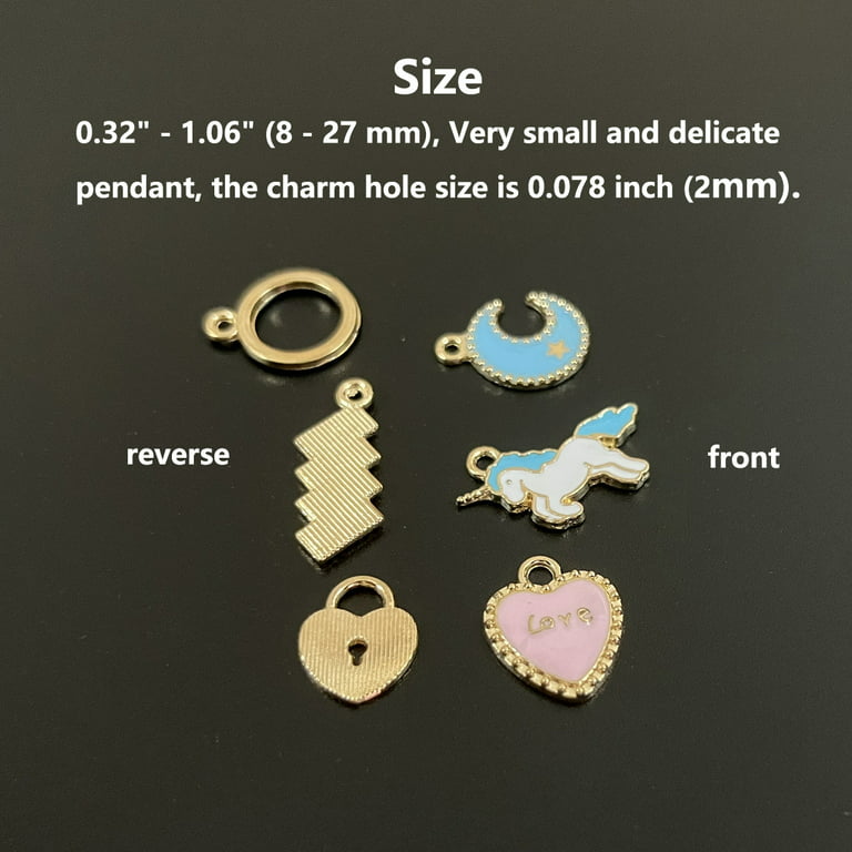 Mix 150pcs Enamel Gold Plated Charms Pendant for Jewelry Making Enamel Charms Jewelry Charms Different Colorful Charm Pendant