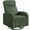 Dark Green, variant on BENJM Corduroy Swivel Nursery Glider Recliner Beige, 360-Degree Nursing Gliding Rocker, Baby Nursery Chair