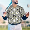 thumbnail image 5 of KLL Panda With Crown And Stars for Men's Baseball Shirts,Short Sleeve Casual Shirts Button Down Shirt for Men Beach Summer Wedding Shirt-4X-Large, 5 of 7