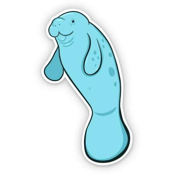 Manatee - 3" Vinyl Sticker - For Car Laptop Water Bottle Phone - Waterproof Decal