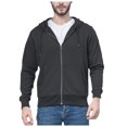 thumbnail image 2 of MIASHUI Men's Multi-Color Casual Zip Up Hoodie Loose Fit Solid Color Pullover Sweatshirt Lightweight Jacket with Pockets Dark Gray,D, 2 of 7