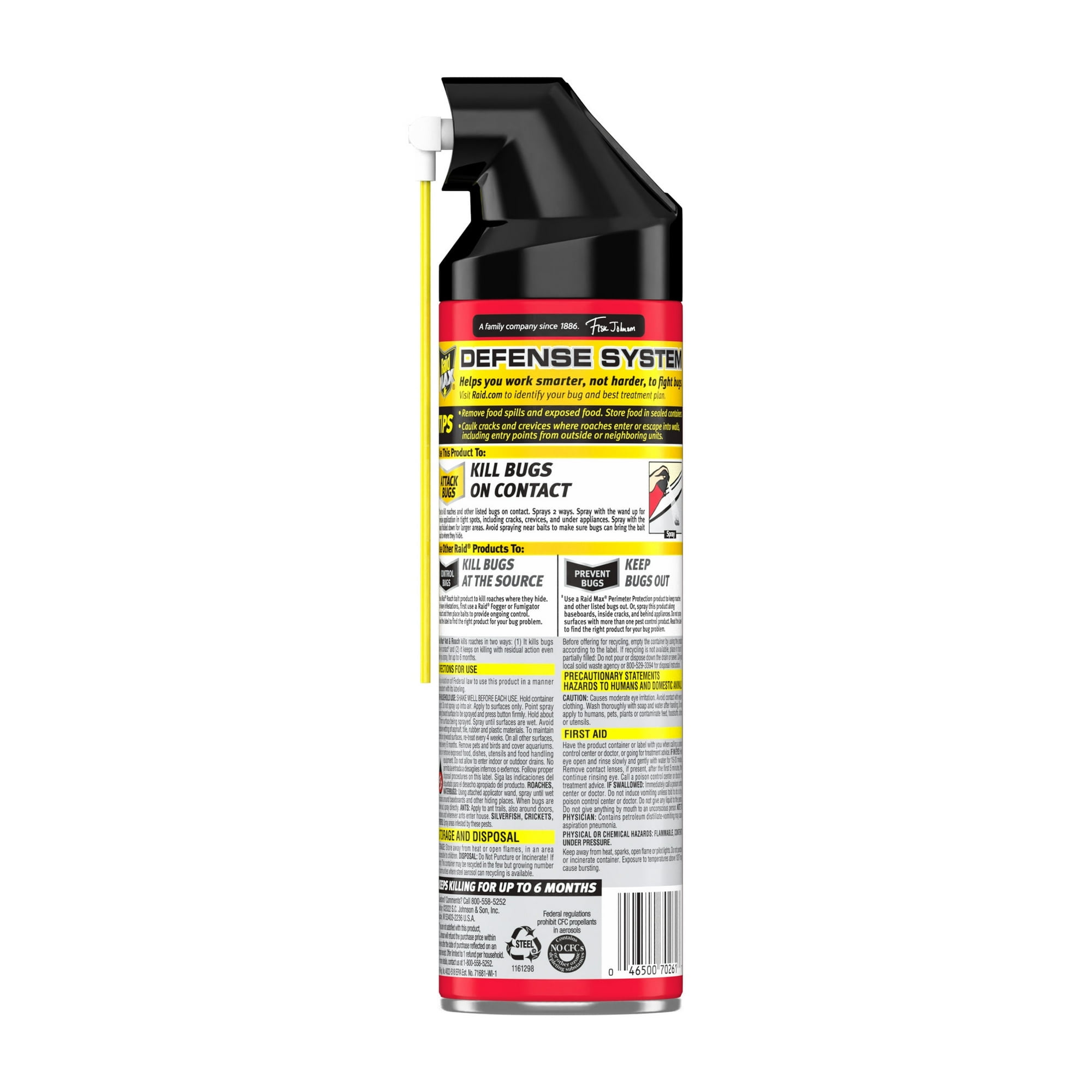 Raid Max Roach Insect Killer Aerosol Spray On Bugs - 14.5 Oz, 3 Pack