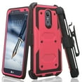 thumbnail image 1 of LG Stylo 4 Case, Stylo 4 Plus Case w/ Built in Screen Protector Heavy Duty Drop Protection Holster Dual Layer Case Cover Combo -Hot Pink, 1 of 6