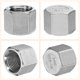 thumbnail image 4 of 2 Pcs Tapa de extremo hexagonal de tuerca de acero inoxidable 304, accesorio de tubería de rosca hembra NPT 1/2", 4 of 7