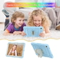 thumbnail image 4 of FJLBDE Case for Samsung Galaxy Tab A11 Plus/A9 Plus 11 Inch with Butterfly Stand, Shockproof Protective Tablet Cover with Shoulder Strap for Kids Girls, Beige Blue, 4 of 5