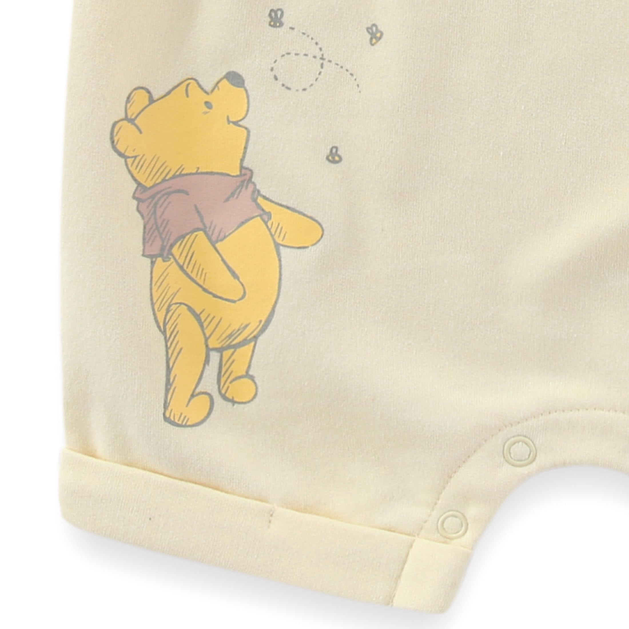 Disney Winnie the Pooh French Terry Shortall Overalls with Shirt (Baby Boys), 2 Piece Set, Sizes 12M-24M
