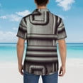 thumbnail image 6 of Texture Of Plastic Pipe Hawaiian Shirts For Men, Summer Short-Sleeve Relaxed-Fit Button-Down Shirts Xx-Large, 6 of 9
