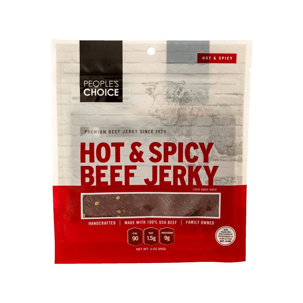 People's Choice Beef Jerky Classic Hot & Spicy Whole Muscle