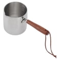 thumbnail image 6 of Small Saucepan, Induction Bottom Stainless Steel Warmer 450ML With Wooden Handle For Leftovers For For Cheese, 6 of 8