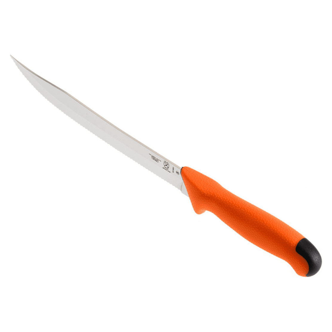 Mercer Sport Steel Knife, 9" Utility Slicer, Scalloped, Orange