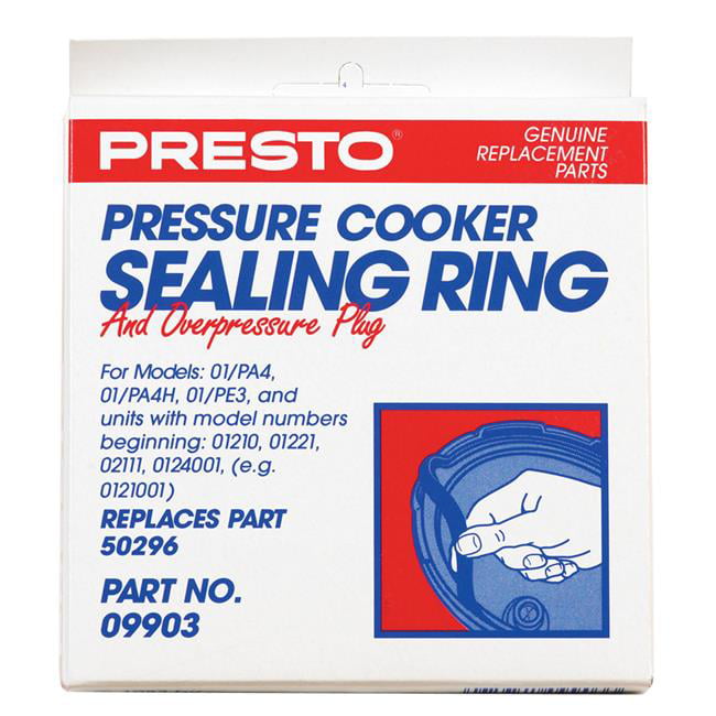 Presto 09905 Pressure Cooker Air Vent & Plug Canner Gasket; Sealing Ring 