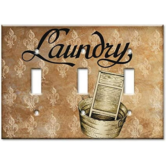 Triple Gang Toggle Wall Plate - Wash Bucket