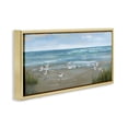 thumbnail image 3 of Stupell Industries Sandpiper View From Beach Gold Framed Floater Canvas Wall Art design by Nan, 14 x 31, 3 of 9