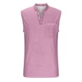 thumbnail image 4 of USNSM Mens Tank Tops Summer Solid Color V Neck Sleeveless Muscle Summer Athletic Shirts for Men Running Undershirts Tank Pink M, 4 of 6