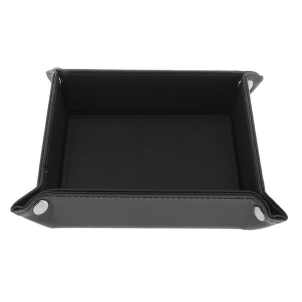 Bandeja de dados Zulema para Juegos de almacenamiento de cuero negro