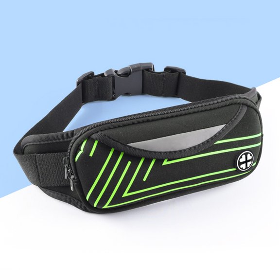 LABSERRON Waist Pack Bag Neoprene Green Square Shape 1Set 23.2X3.9X0.8In