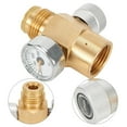 Inner Thread Tank On/Off Valve With 1500 Psi Gauge Switch Valve Brass