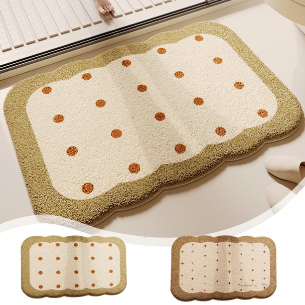 Alfombra antideslizante para baño | Alfombra de baño antideslizante con superficie de masaje de pies | Ventosas fuertes | Poliéster suave | Secado rápido | 19.68x31.50in | Multicolor | Fácil