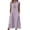 Purple, variant on Women's Sleeveless Button V-Neck Midi Dress with Pockets Stand Collar Loose Casual Flowy A-Line Sundress for Daily Wear Khaki XL