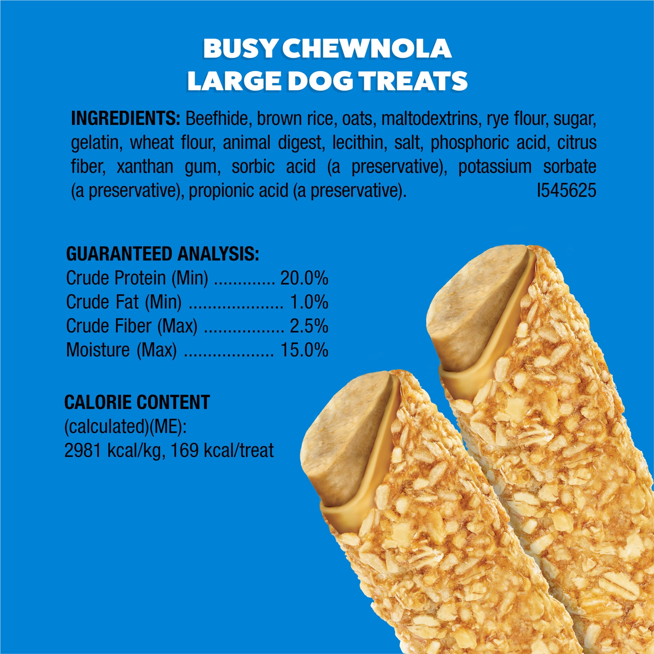 Purina Busy Chewnola Large Breed Beefhide Chews for Dogs, Long-Lasting Dog Snacks, 4 oz, 12 Pack