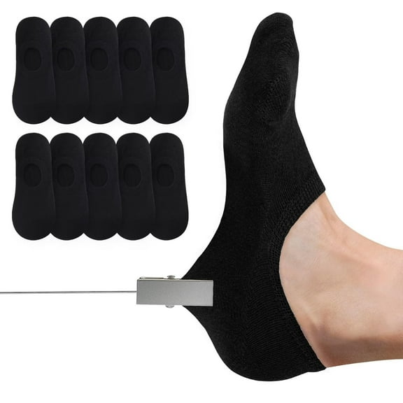 Gubotare Womens No Show Socks Ankle Socks Women's Thin Running Low Cut No Show Socks (Black,One Size)