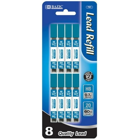 6 Pack - Bazic 8-20 Ct 0.7mm Mechanical Pencil Lead