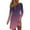 Purple, variant on Efsteb 2025 Fall Fashion Women Dresses Long Sleeve Button V Neck Midi Knee Length Loose Dresses (Black,XXXL)