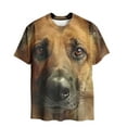 thumbnail image 2 of DPTALR Men's 3D Graphic Funny Dog Face Athletic Short Sleeve Tee,Full Print Casual Summer Tops,Khaki,XXL, 2 of 8
