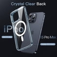 thumbnail image 4 of JETech Magnetic Case for iPhone 15 Pro Max 6.7-Inch Compatible with MagSafe Wireless Charging, Shockproof Phone Bumper Cover, Anti-Scratch Clear Back (Blue), 4 of 7