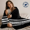 thumbnail image 5 of Throw Blanket for Couch Black Striped Soft Fleece Flannel Blankets Cozy Lightweight Blanket for Home Sofa Living Room Black White Stripes Bed Throws 30" x 40", 5 of 9