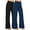 50# 2Pack:Black+Navy Blue, variant on NELEUS Womens 31" Wide Leg Pants Athletic Yoga Stretch Loose Legging Casual Sweatpants with Pockets,Light Purple,US Size 2XL