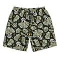 thumbnail image 2 of KLL Skull with Dollar Men's Casual Summer Beach Shorts Hawaiian Shorts with Pockets-X-Large, 2 of 6