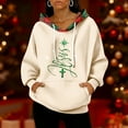thumbnail image 5 of Women's Fashion Casual Christmas Print Pullover Long-Sleeve Sweatshirt with JESUS Design for Holiday Season and Comfortable Wear,Khaki,XL, 5 of 5
