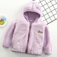 thumbnail image 2 of SGMVNU Boys Coat Kids Child Winter Jacket Toddler Kids Baby Girls Boys Casual Zip Up Solid Jacket Coat Long Sleeve Lightweight Cute Outerwear(Size 6-7 Years, Purple), 2 of 3