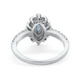 thumbnail image 3 of Art Deco Marquise Wedding Ring Simulated Aquamarine CZ 925 Sterling Silver Size 10, 3 of 5