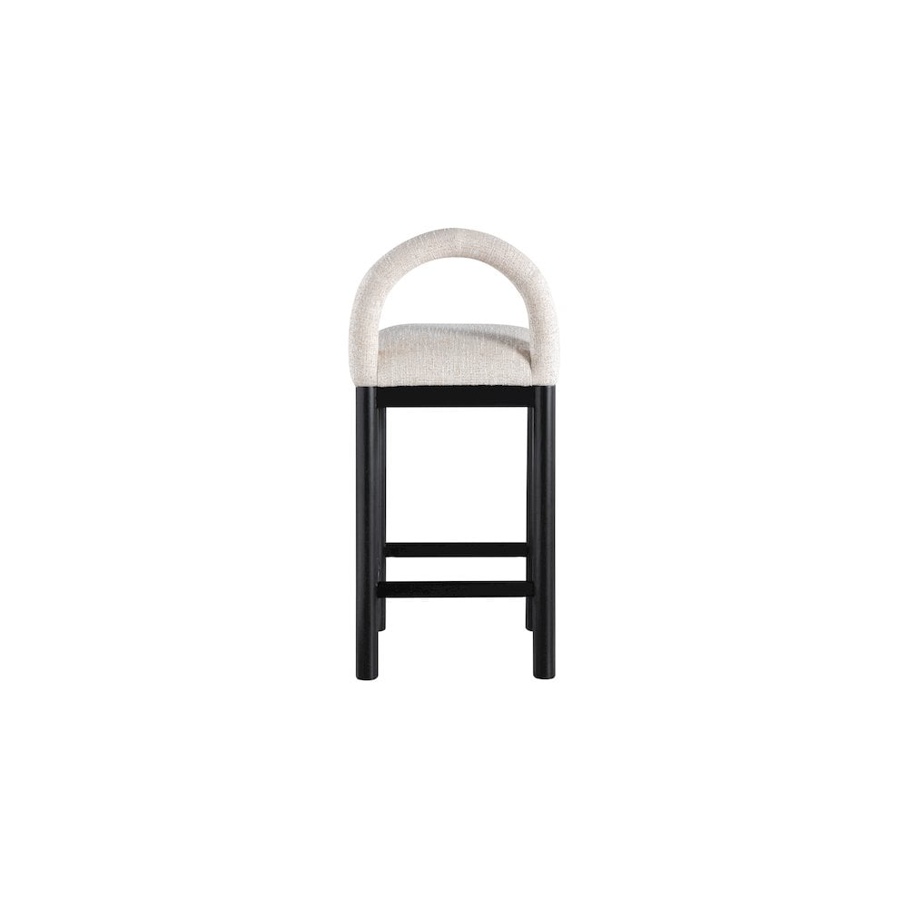 Meridian Furniture Conrad Beige Linen Textured Fabric Counter Stool