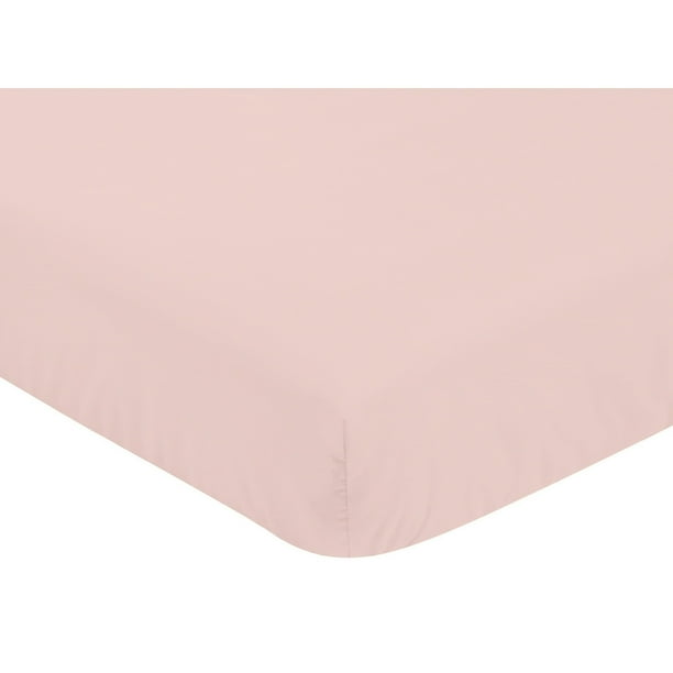 Sweet Jojo Designs Solid Color Blush Pink Harper Collection Fitted