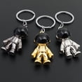 thumbnail image 3 of Robot KeychainsCreative Spacemen Car Key Chain Ring for Office Backpack Purse Charm(gold，2pcs), 3 of 3