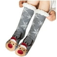 thumbnail image 3 of Christmas Socks Floor Thick Velvet Mid Calf Socks Home Sleep Carpet Fall Winter Warm Cozy Funky Comfortable Womens Crew Socks Dark Gray, 3 of 4