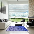 thumbnail image 7 of Ahgly Company Machine Washable Indoor Round Transitional Sky Blue Area Rugs, 7' Round, 7 of 7