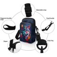thumbnail image 5 of HELLHERO Wolf Pattern Polyester Travel Crossbody Purse with Zipper Closed Women Messenger Bag for Travel, Outdoor and Daily Use, 5 of 7