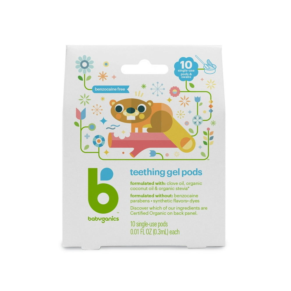 Babyganics Teething Gel Pods, 10 count