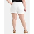 thumbnail image 5 of Terra & Sky Women's Plus Size Denim A-line Short, 5" Inseam, Sizes 16W-24W, 5 of 5