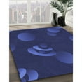 thumbnail image 3 of Ahgly Company Machine Washable Indoor Square Transitional Blue Area Rugs, 7' Square, 3 of 7