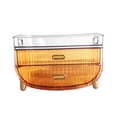 thumbnail image 3 of Caja organizadora de cosméticos de tres capas para baño, gran capacidad para dormitorio Naranja, 3 of 9